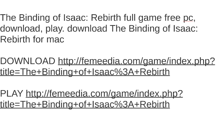 The Binding Of Isaac Download Mac